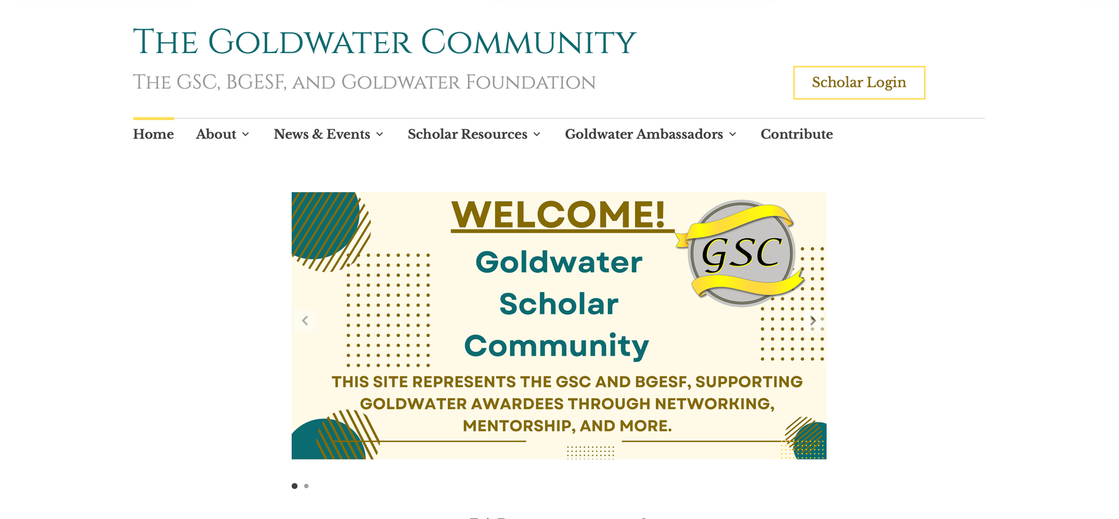 Goldwater Scholar Community